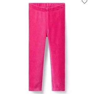 NWT Janie and Jack Corduroy Velour Leggings